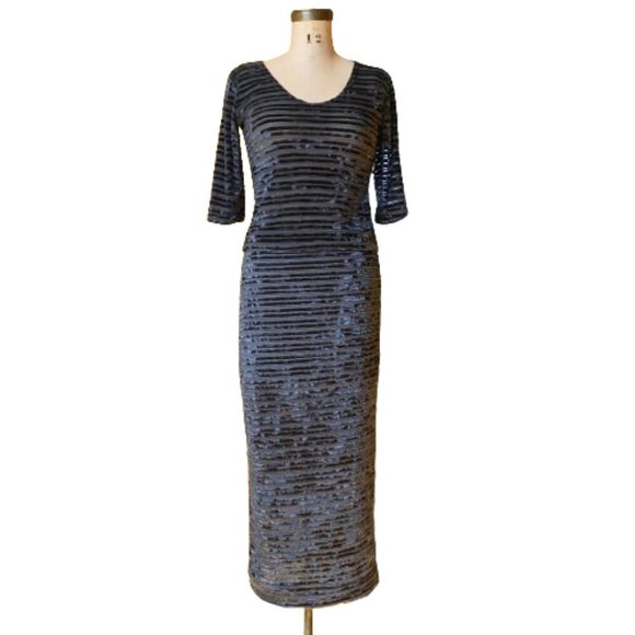 Vintage 90s/00s Y2K velvet two piece pencil skirt top set Venz Montreal - Picture 1 of 16